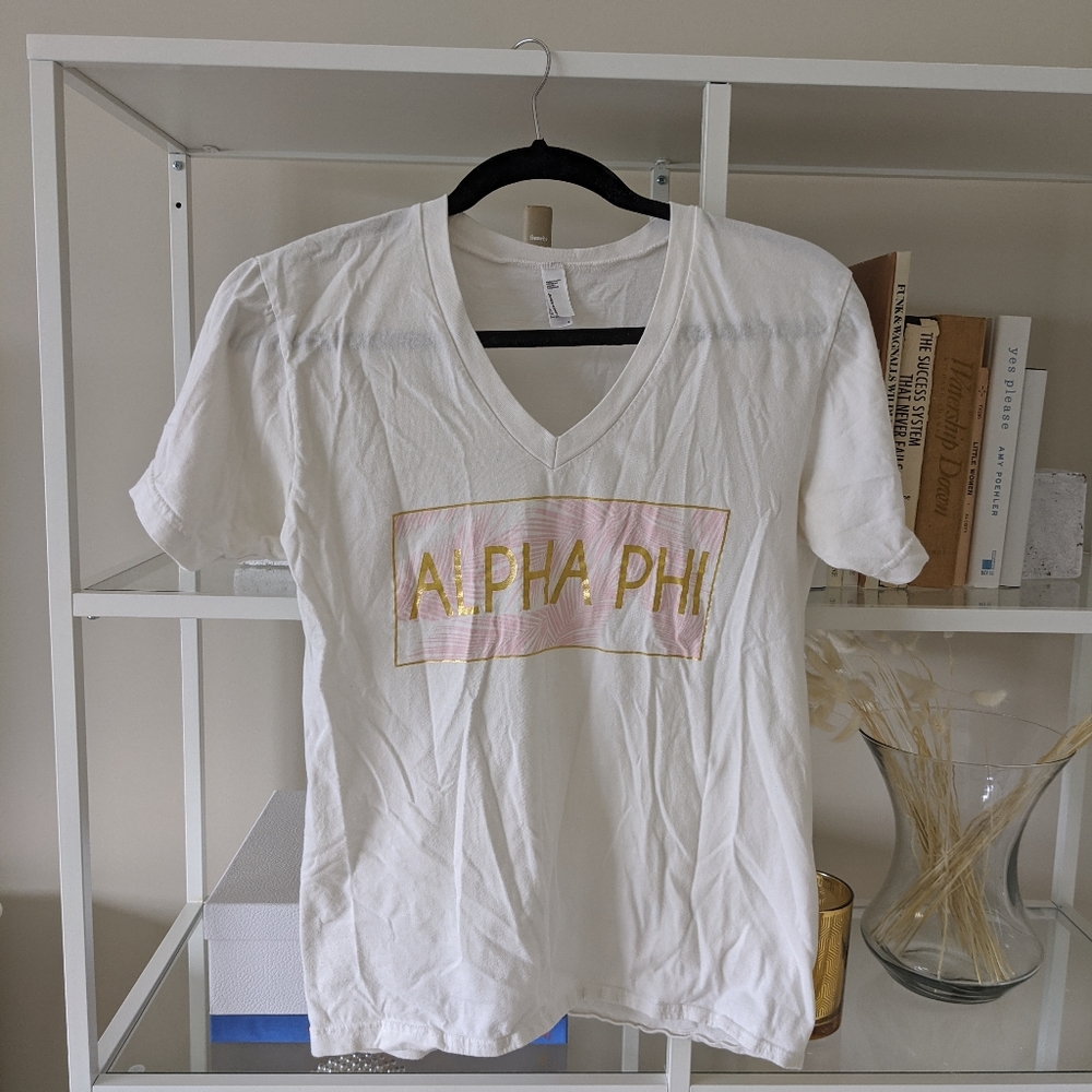 💕5 for $10💕 Alpha Phi Pink Design Tee